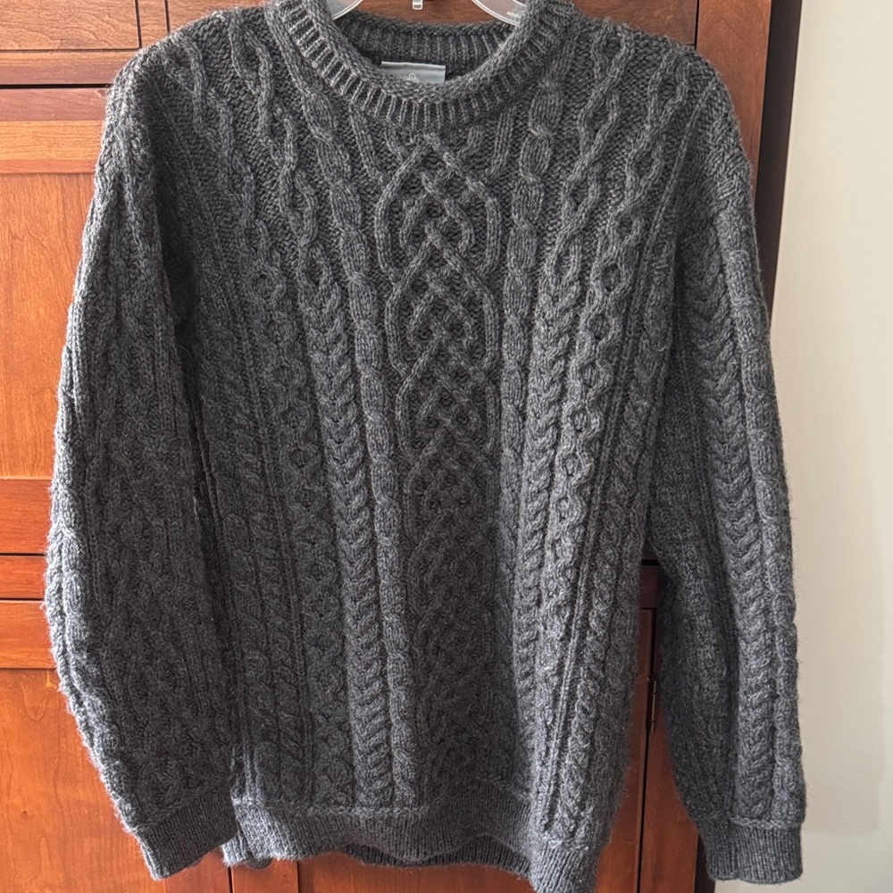 Men’s Cable Knit Merino Wool Sweater